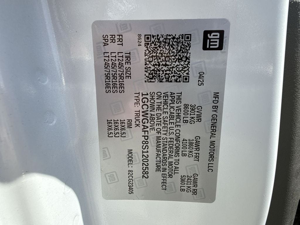 2025 Chevrolet Express Cargo 2500 WT