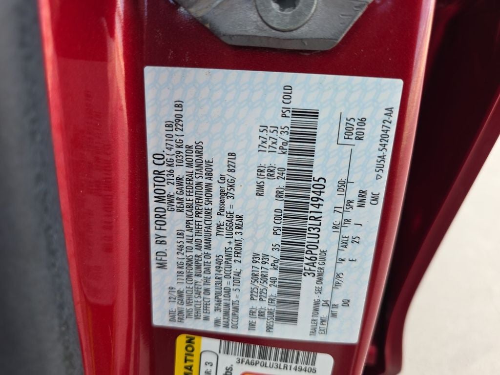 2020 Ford Fusion Hybrid SE