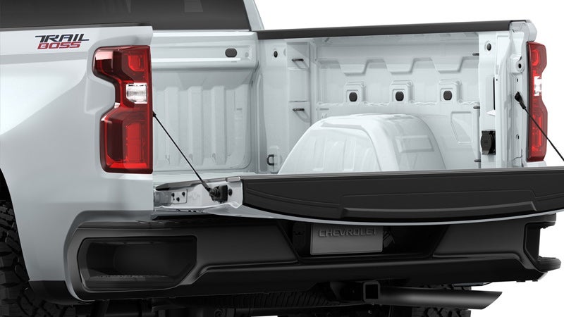 trunk of white Chevrolet Silverado 1500