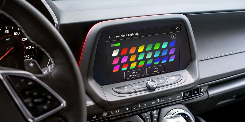 infotainment system of Chevy Camaro