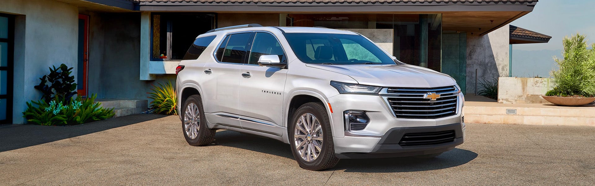 silver Chevy Traverse