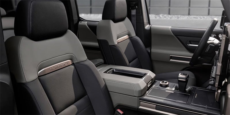 front seats of GMC Hummer EV SUV