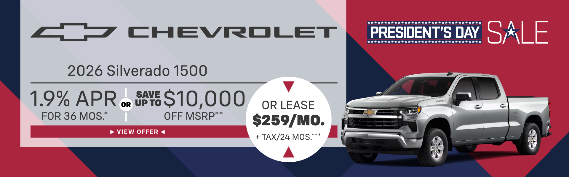 Silverado APR/Savings/Lease