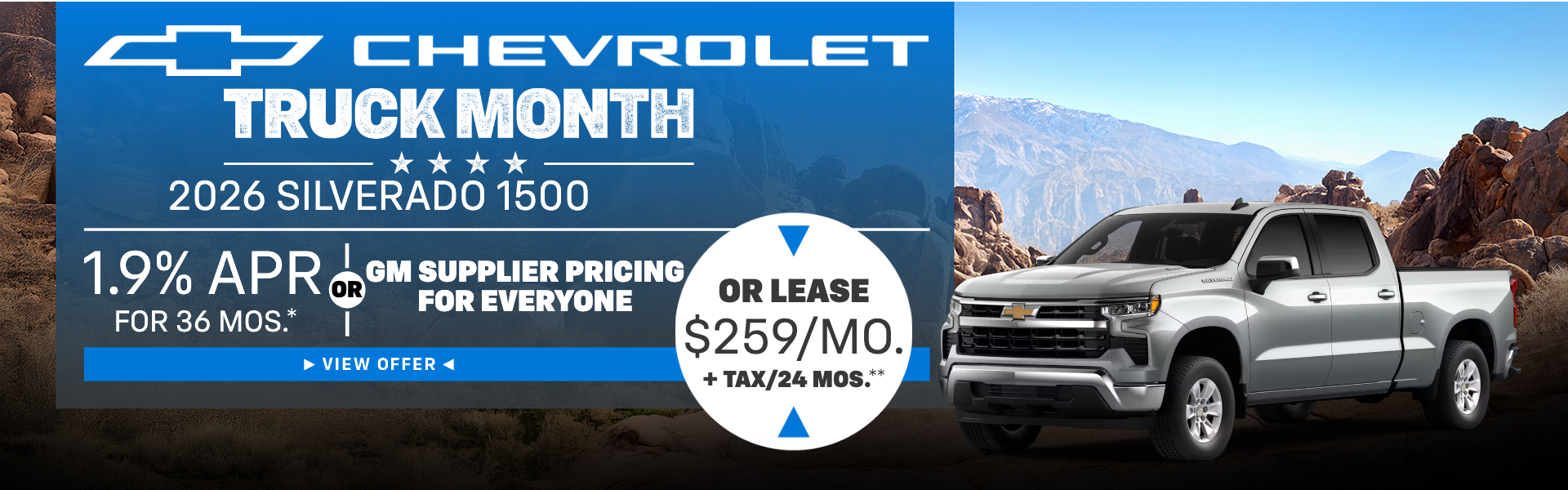 Silverado APR/Savings/Lease