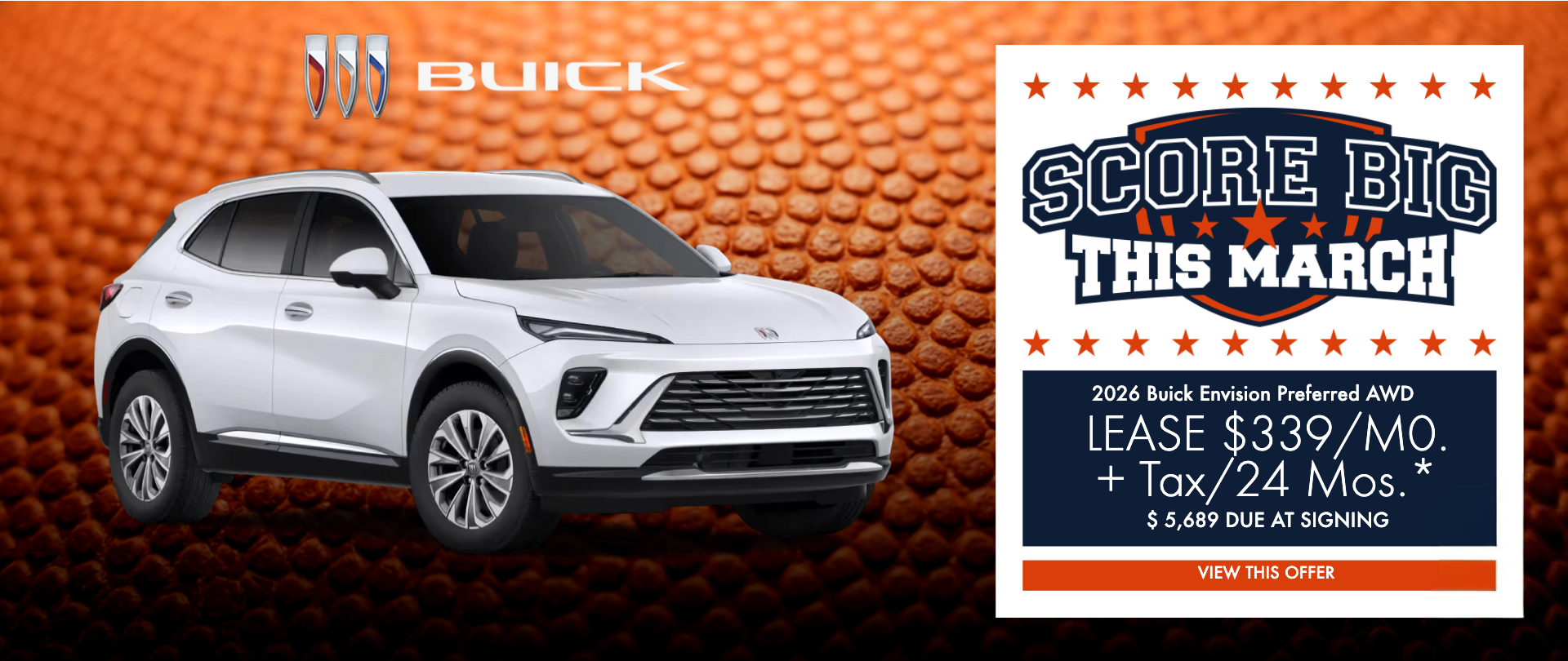 2026 Buick Envision Lease: $339/mo for 24 mos. $5,689 DAS.