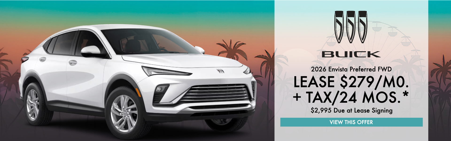 2026 Buick Envista Lease: $279 for 24 mos. $2,995 DAS.