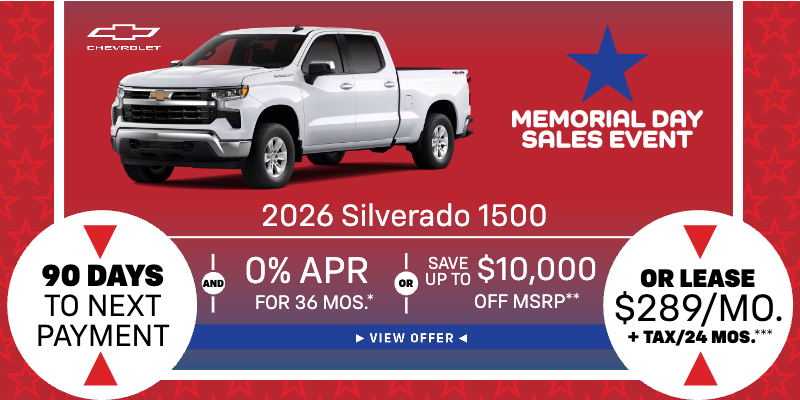 2026 Chevy Silverado 1500 Offers in Cathedral City, CA