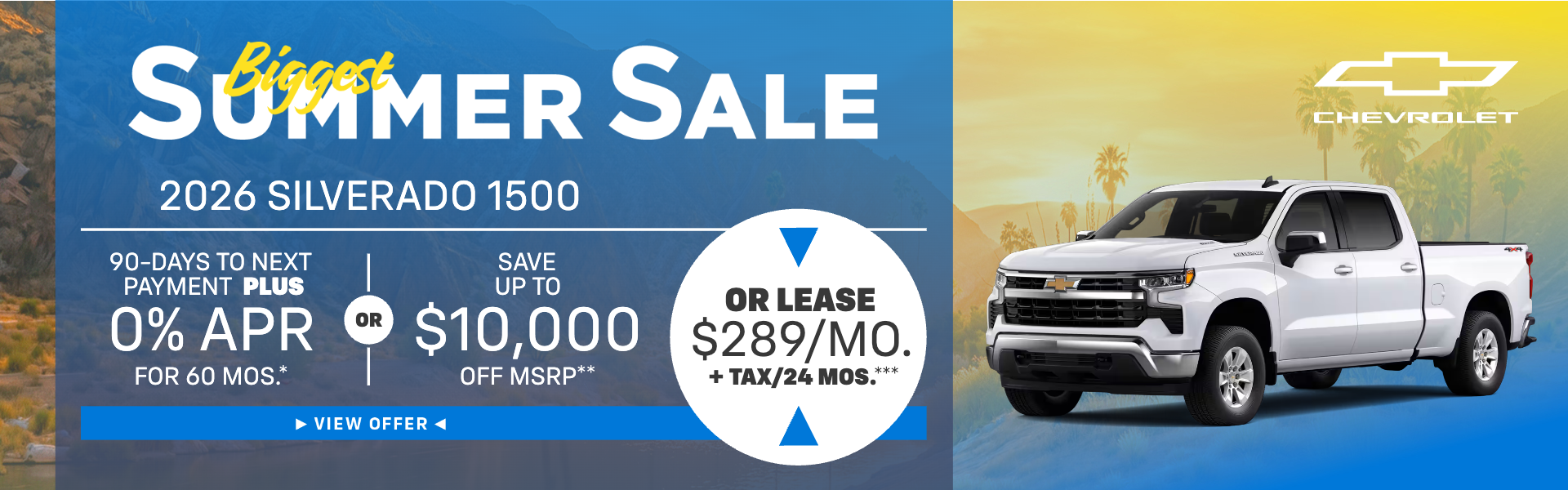 2026 Silverado 1500 0% APR for 60 mos.