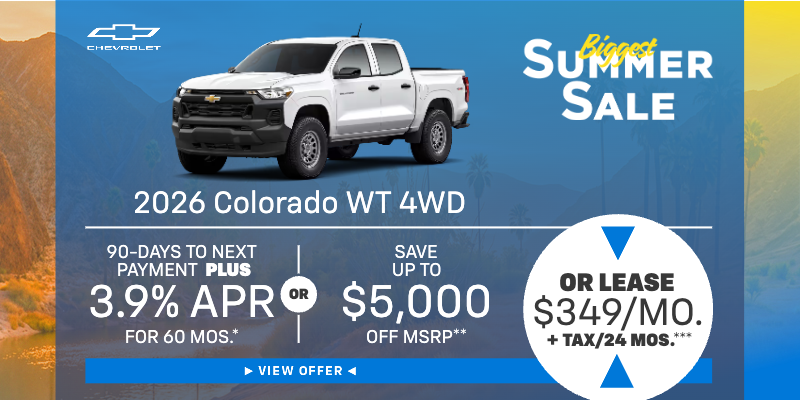2026 Chevrolet Colorado Offers in Cathedral City