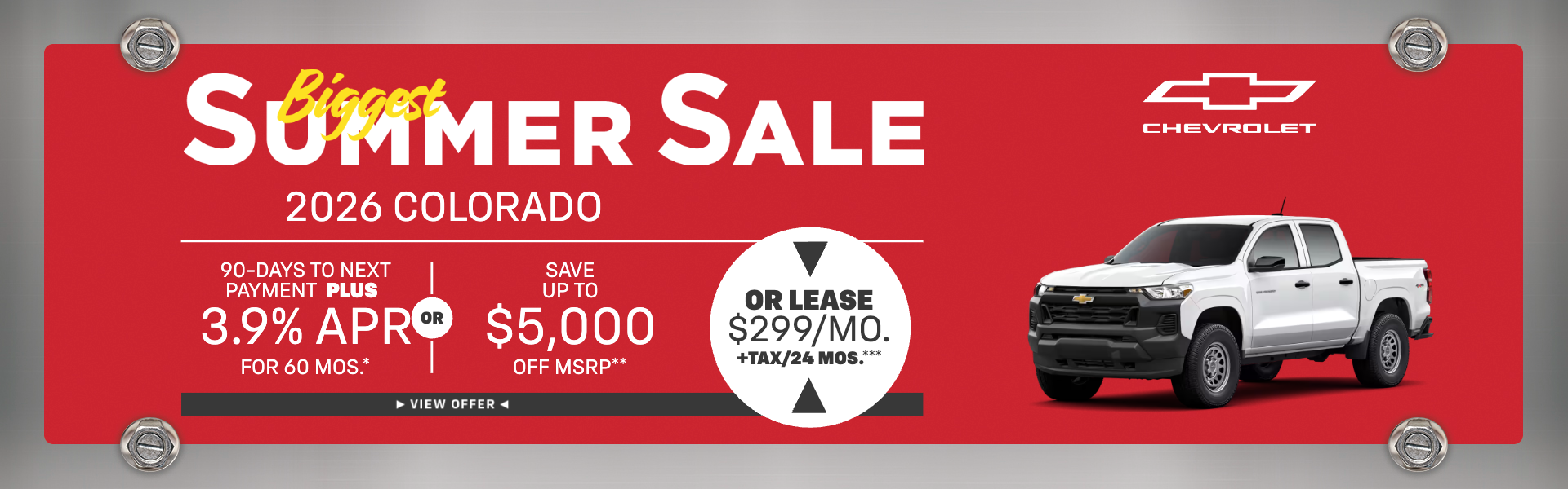 2026 Colorado 3.9% APR/60 mos.